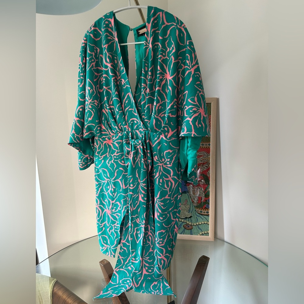 Alexia Admor Green and Pink Dress